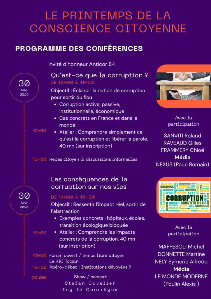 Programme du 30 mai