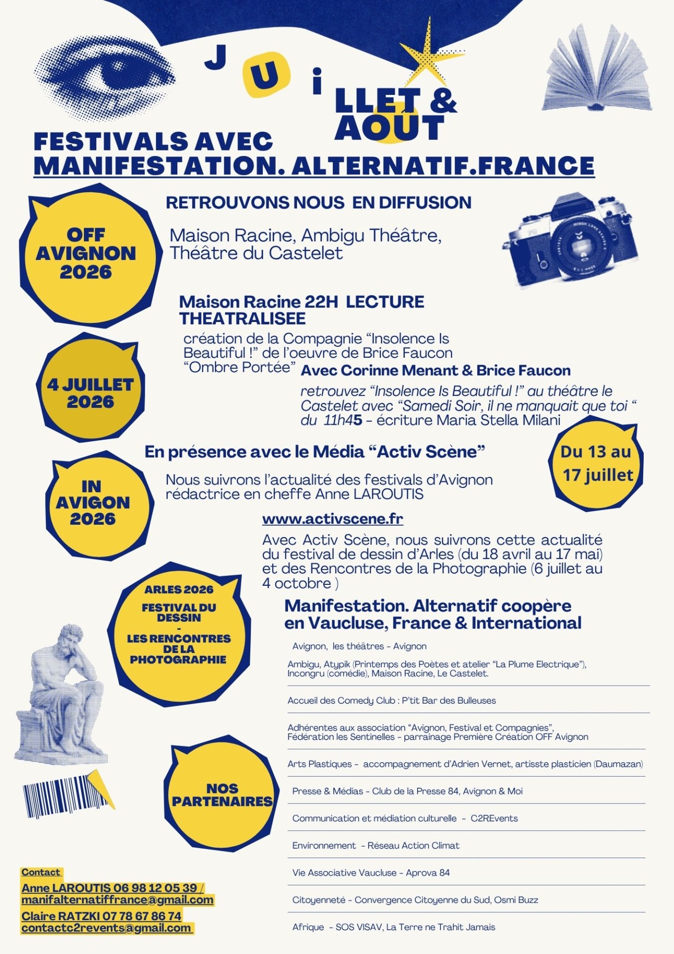 tract des festivals d'été distribué à 2000 exemplaires