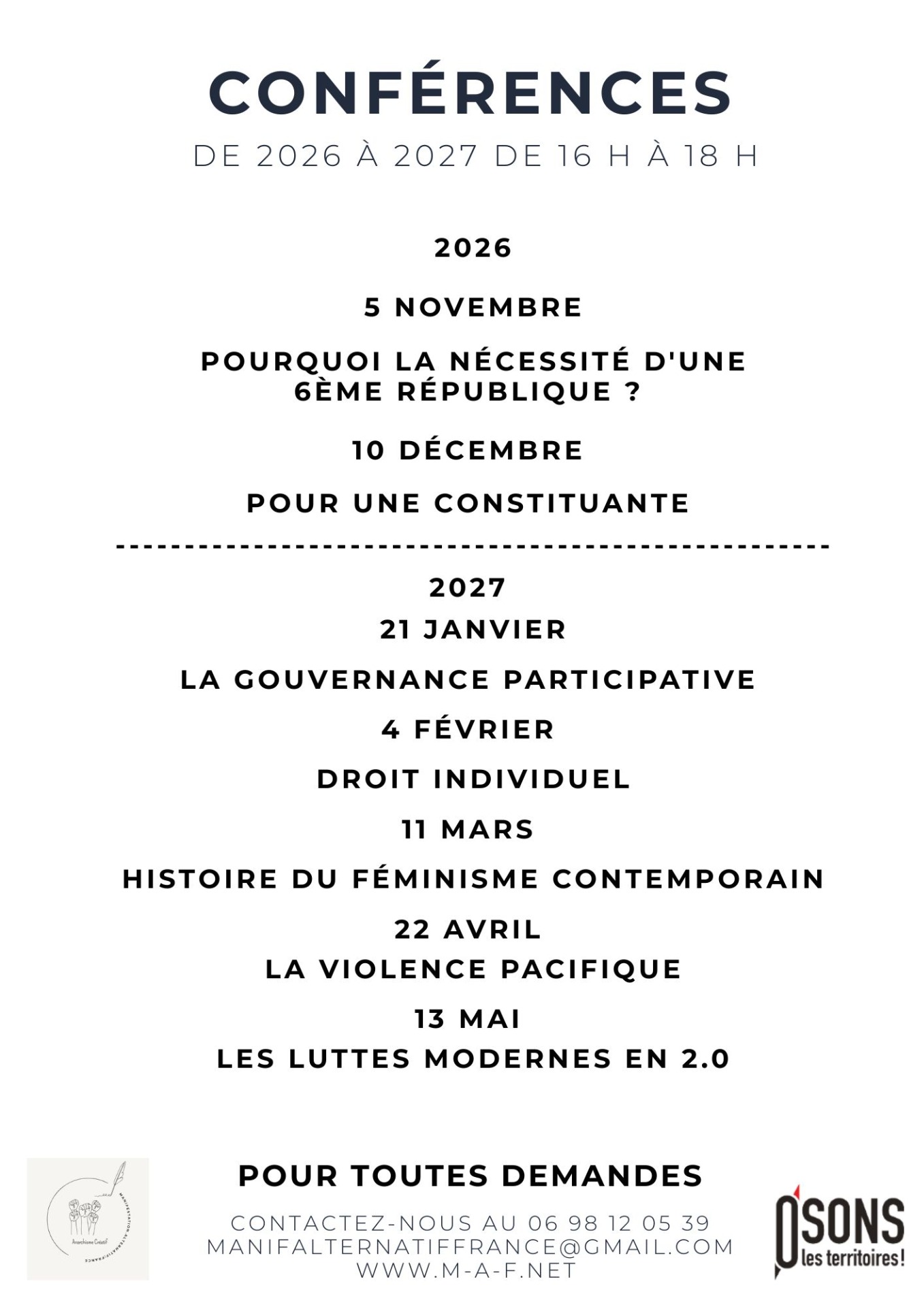Une série de conférences sur la citoyenneté active